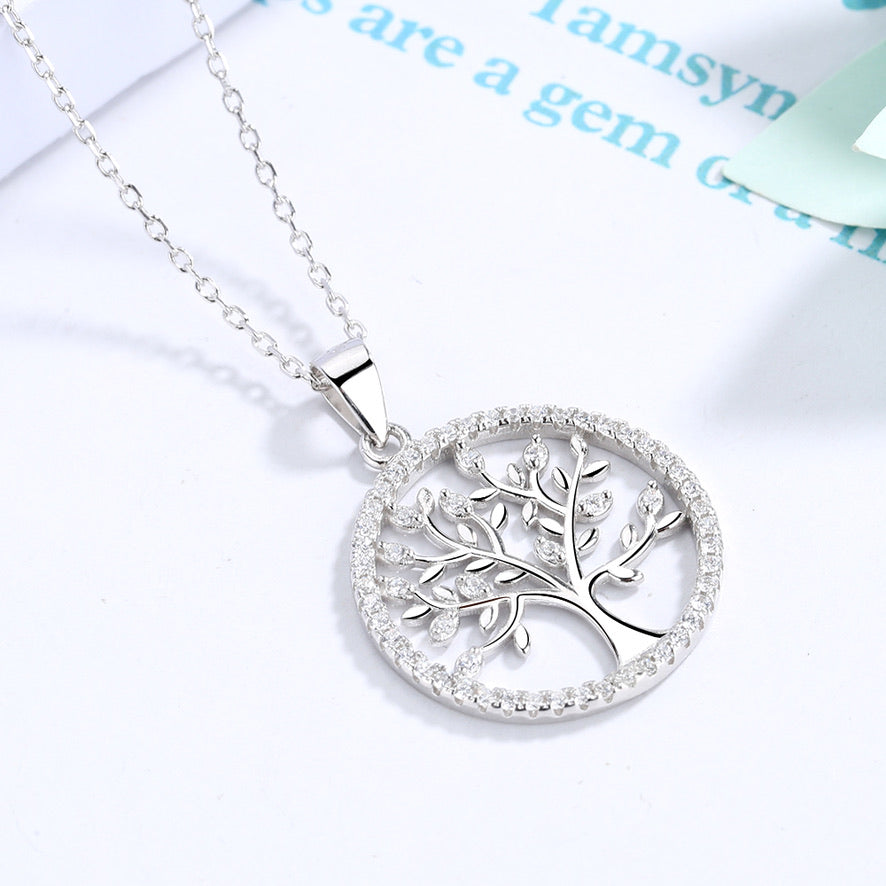 D1076 Tree CZ Pendant