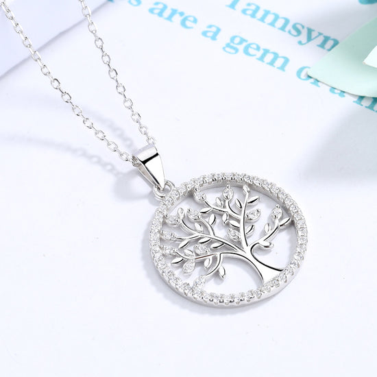 D1076 Tree CZ Pendant