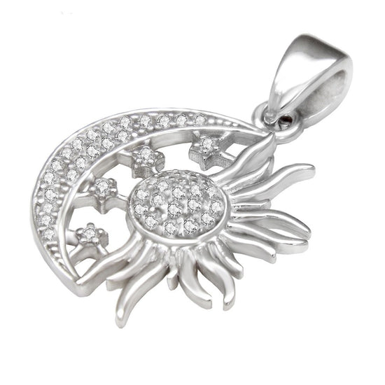 D1860 Sun Moon Stars Pendant