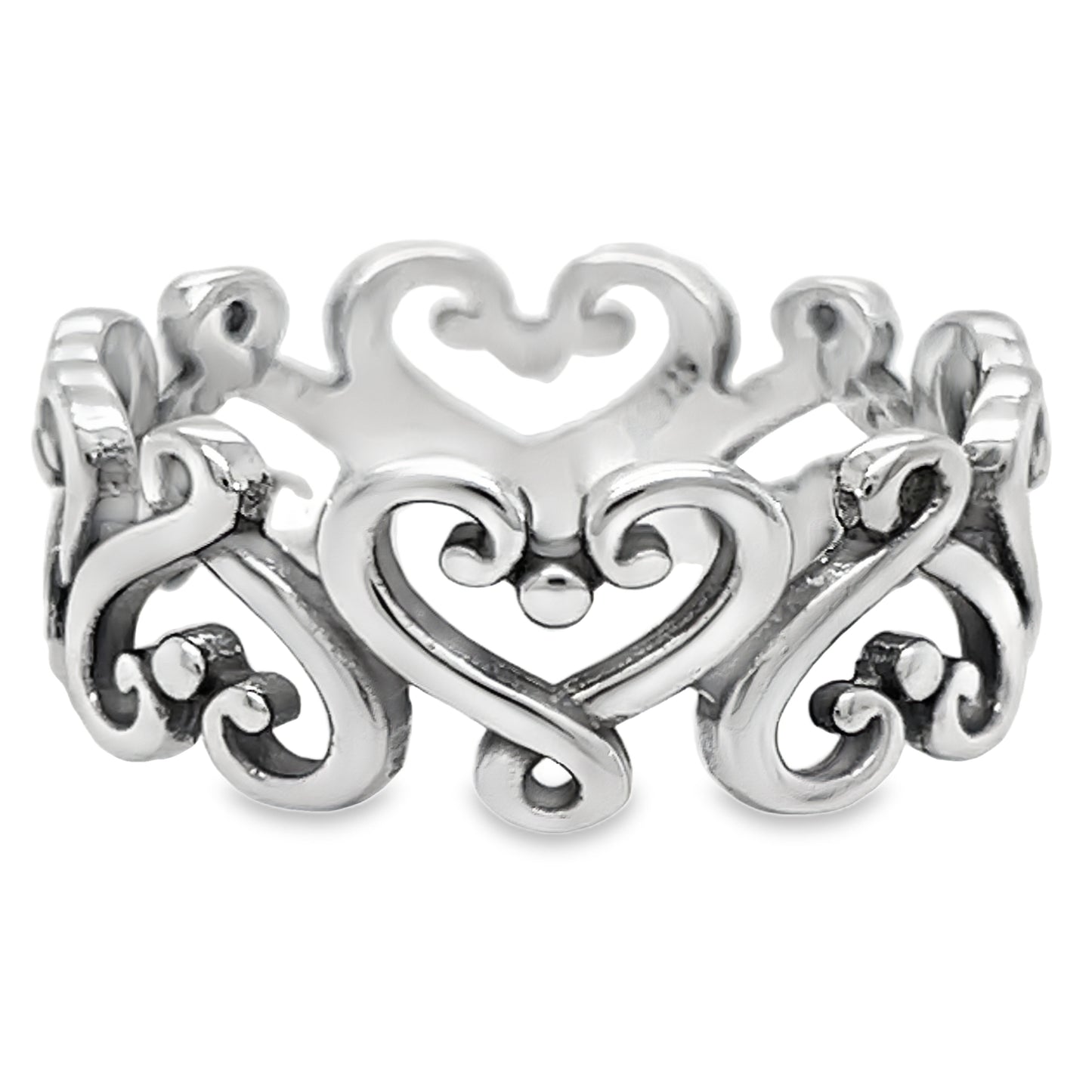 R11 Swirl Heart Ring