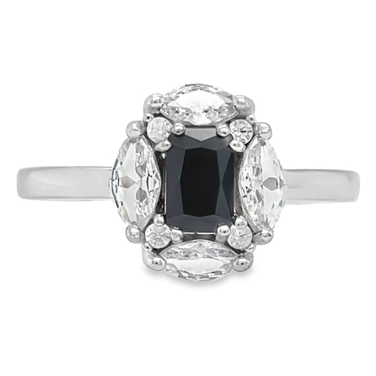 R639 Stone Black CZ Ring