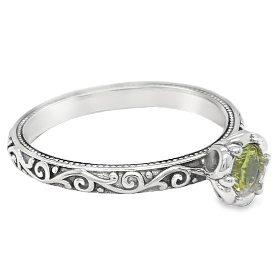 Anillo de piedra verde R1105