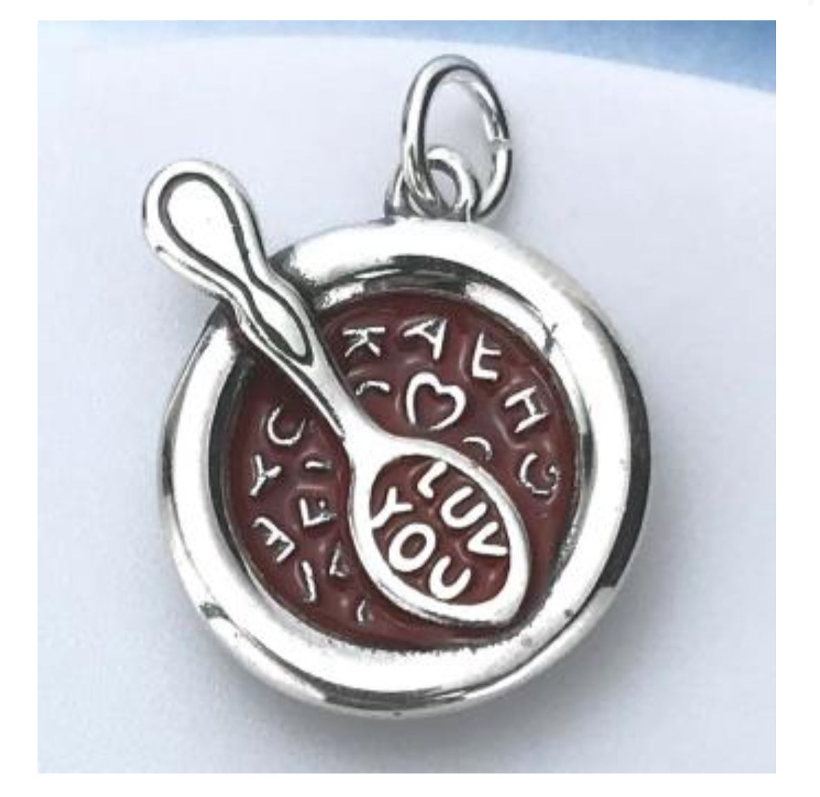 D1702 Letter Tomato Soup Pendant