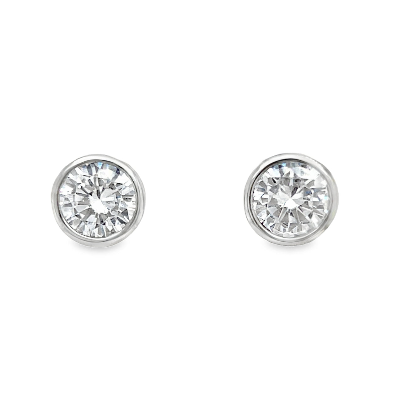 A1080 Round CZ Post Earring