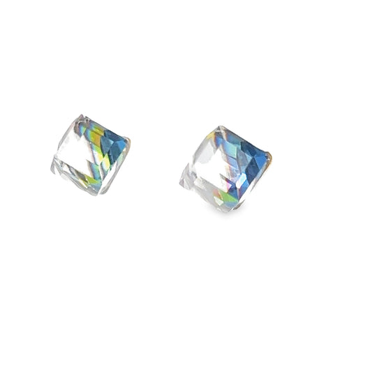 A805 Multicolor cube Post Earrings