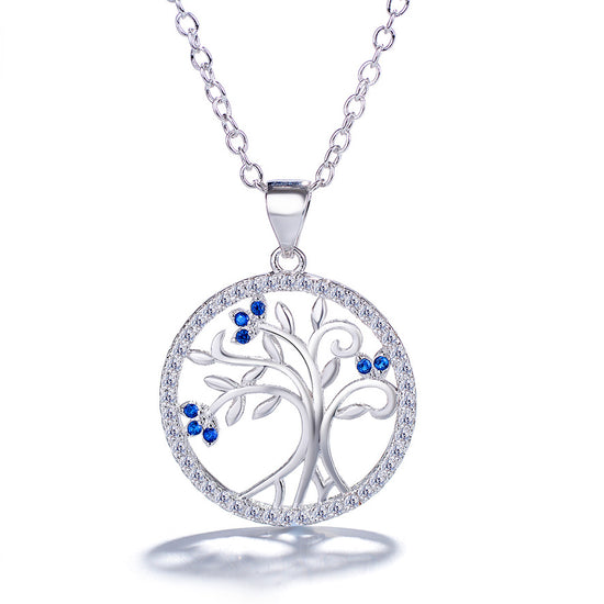 D921 Colgante de árbol azul y diamantes