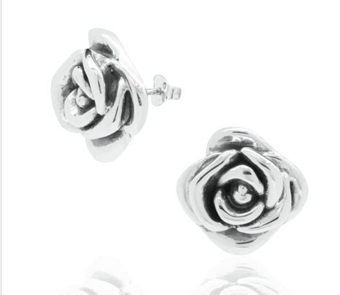 A882 Rose Earrings 18mm