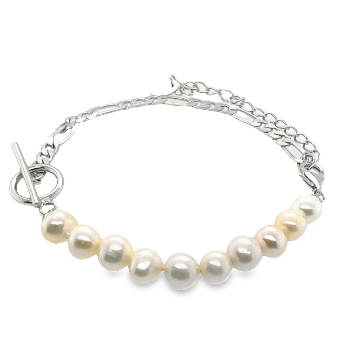 M143 Pulsera ajustable de perlas de 6 mm