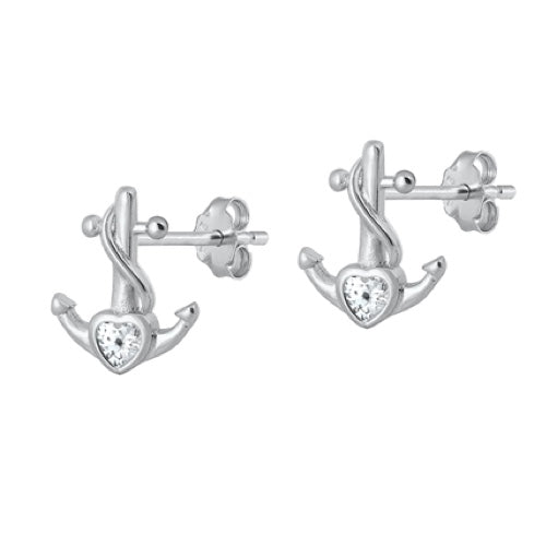 A747 anchor post earring