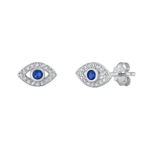 A755 blue eye post earring