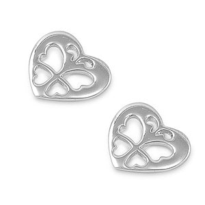 A759 Heart Post Earring