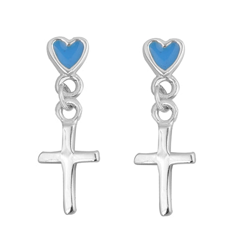 A735 Blue Heart Cross