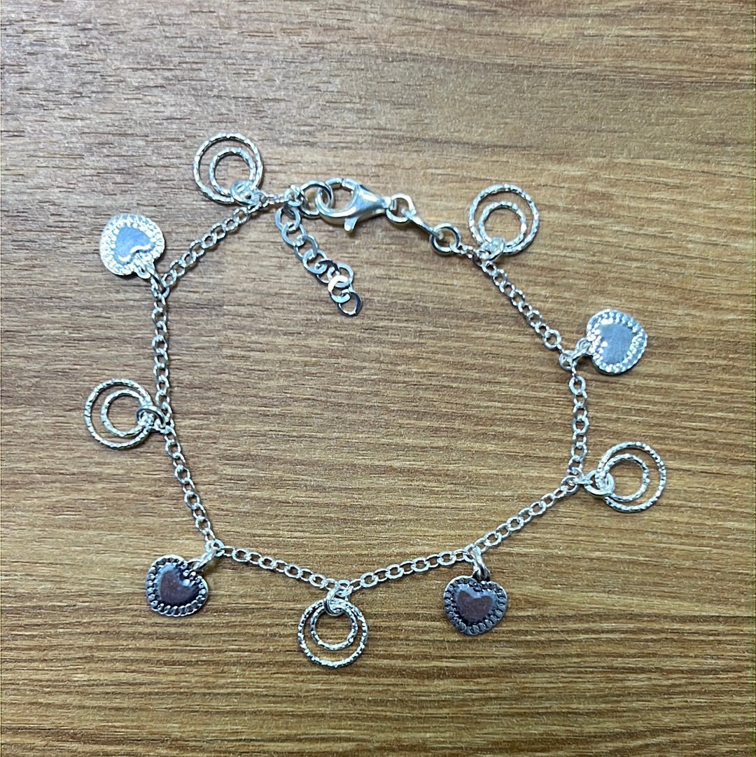 M390 Heart Circles Bracelet