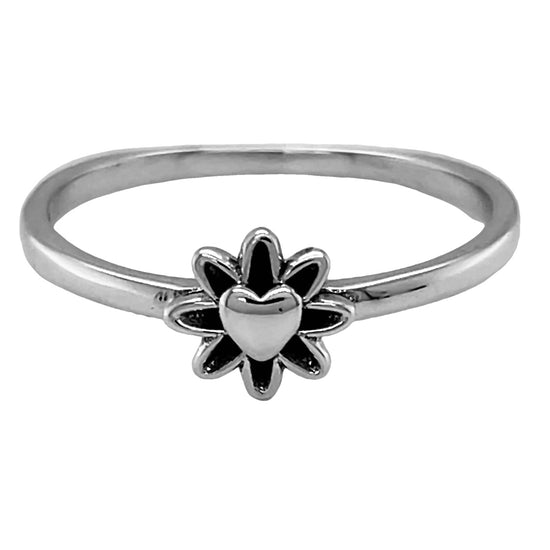 Anillo Corazón Flor R1097