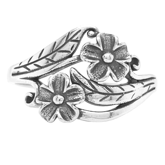 R881 Flowers Wrap Around Ring