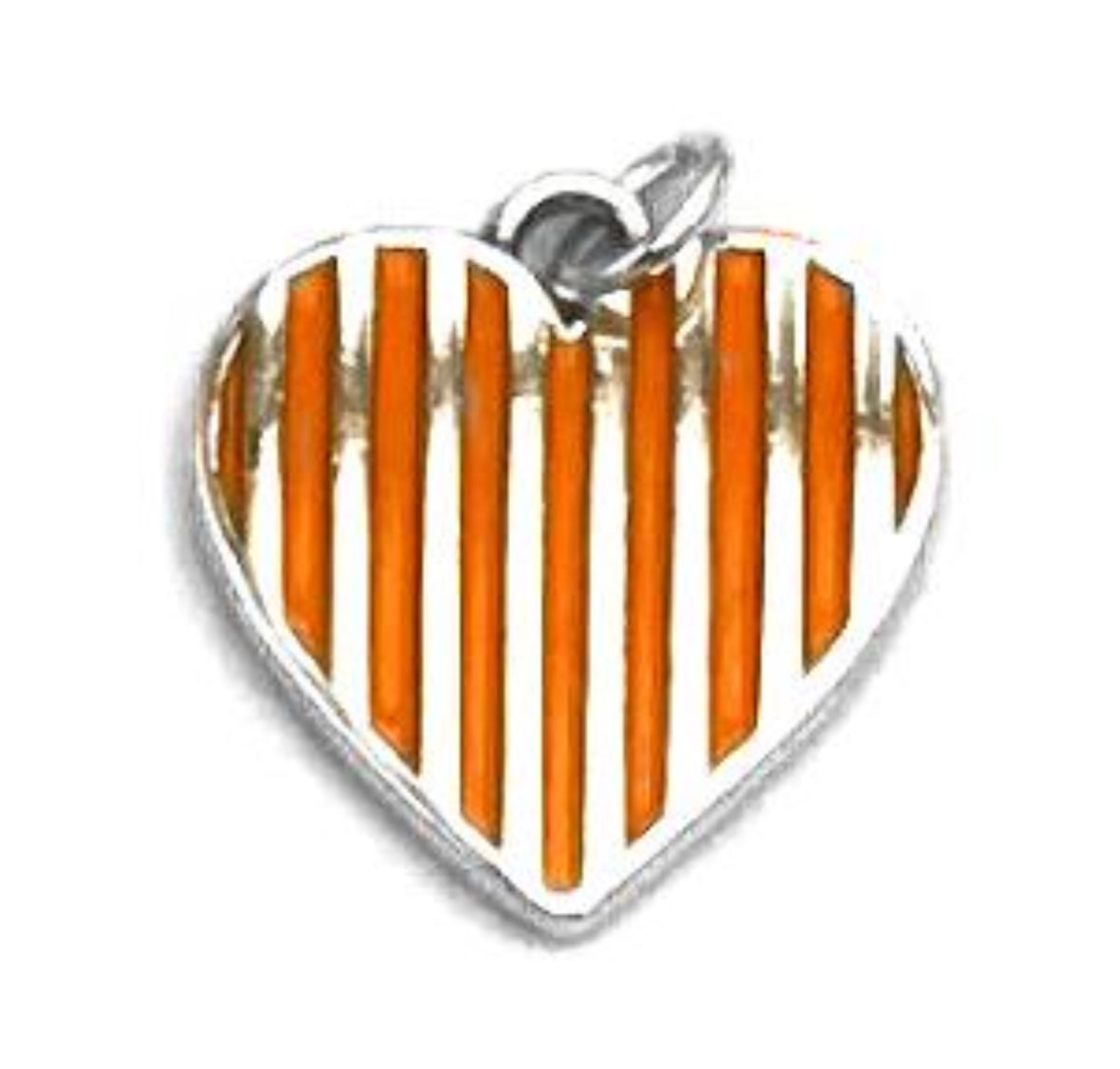 D1739 Orange Heart Pendant