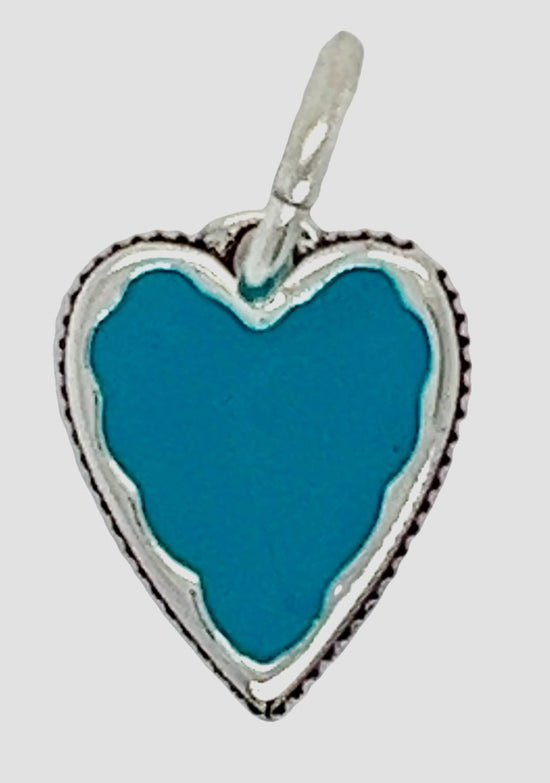 D2308 Blue Heart Pendant Mini 12mm