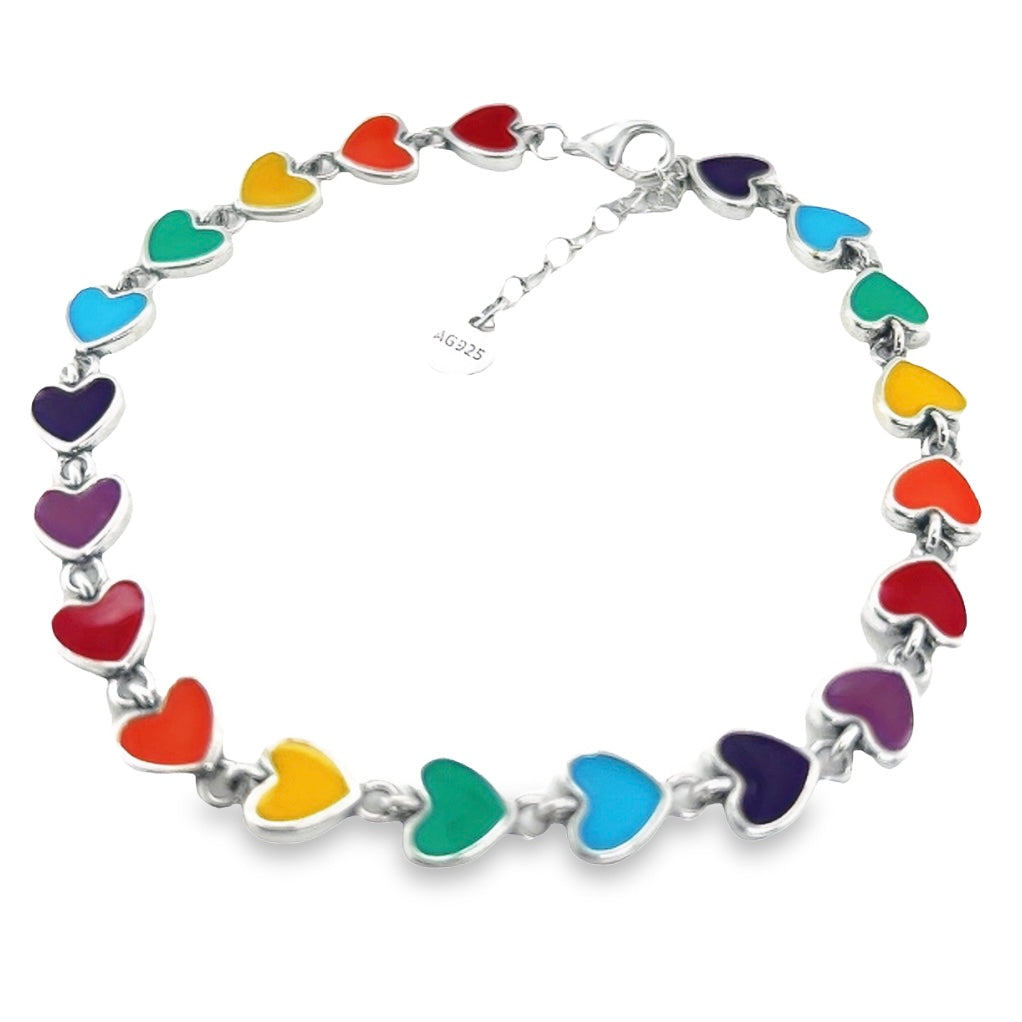 M73 Multicolor Heart Bracelet