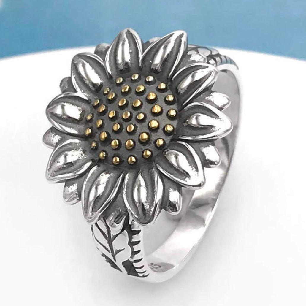 R854 Big Sunflower Ring