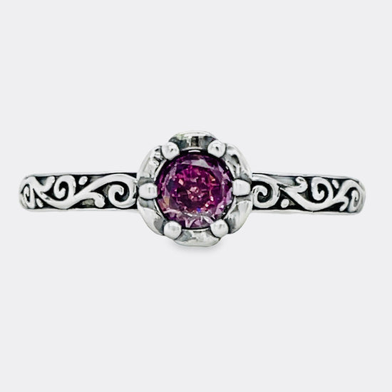 R1002 Stone Ring Pink