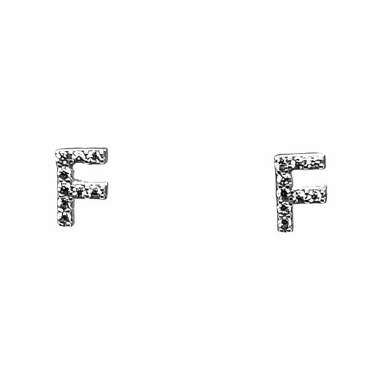 A326 Letter F Post Earrings