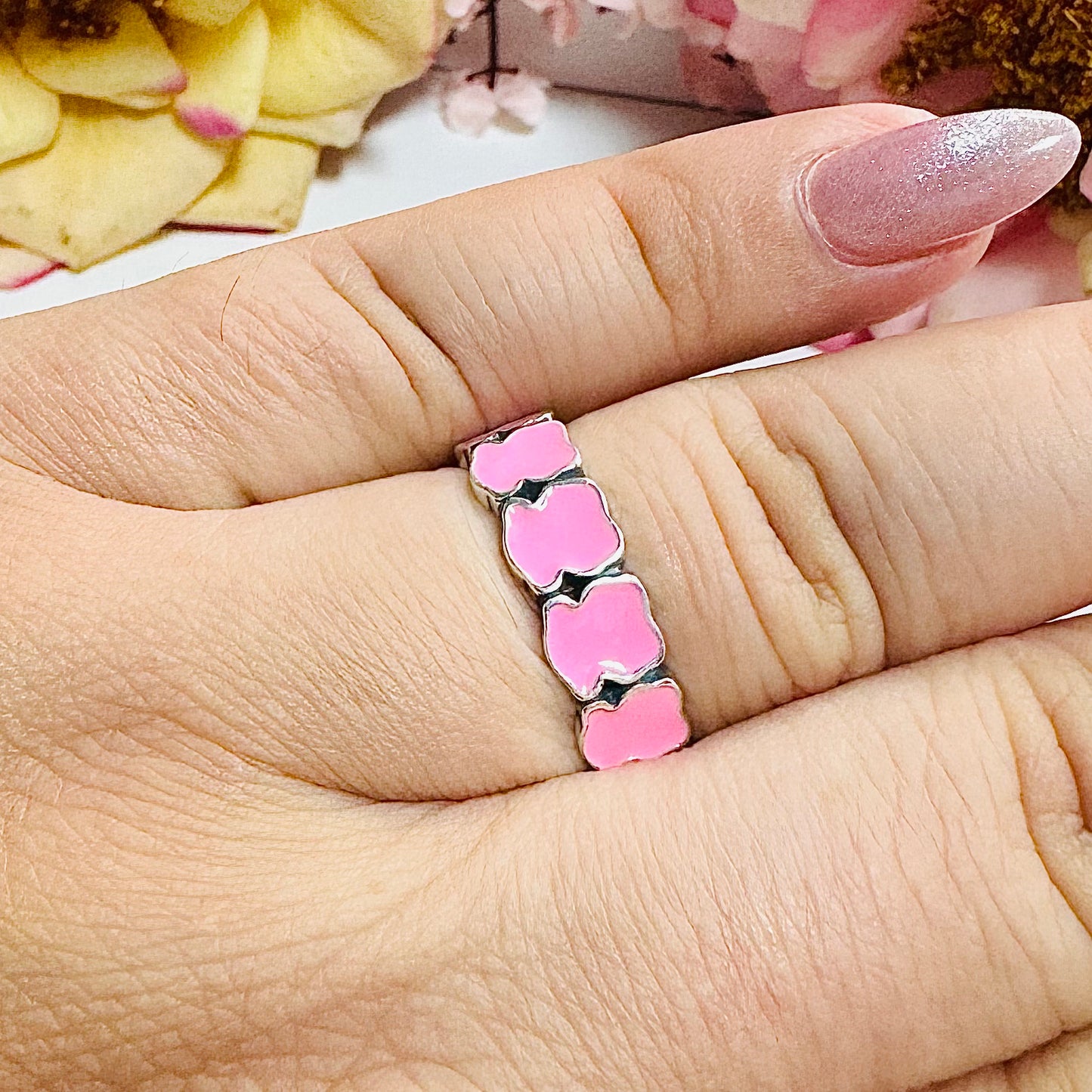 R914 Pink Bear Ring