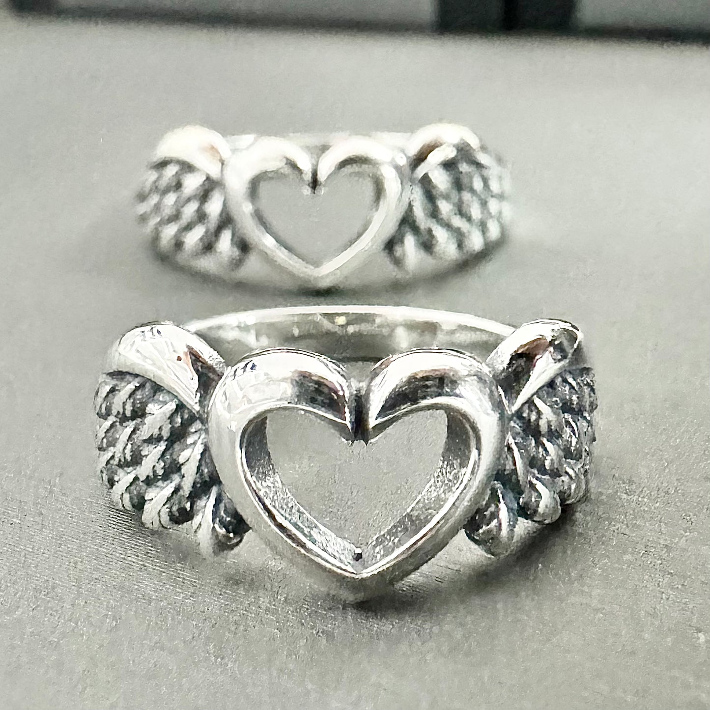 R78 Anillo Corazón Y Ala