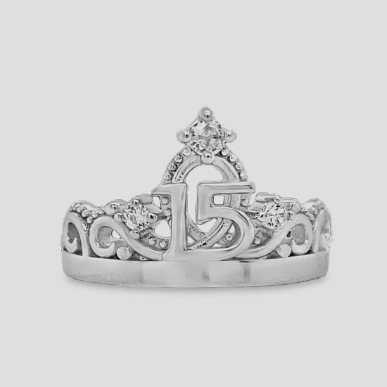 R516 Quinceanera Crown Ring