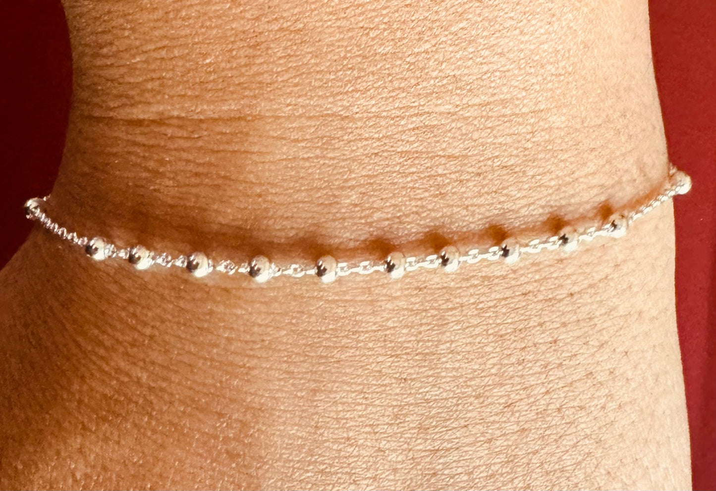 T23 Beaded Anklet 10in