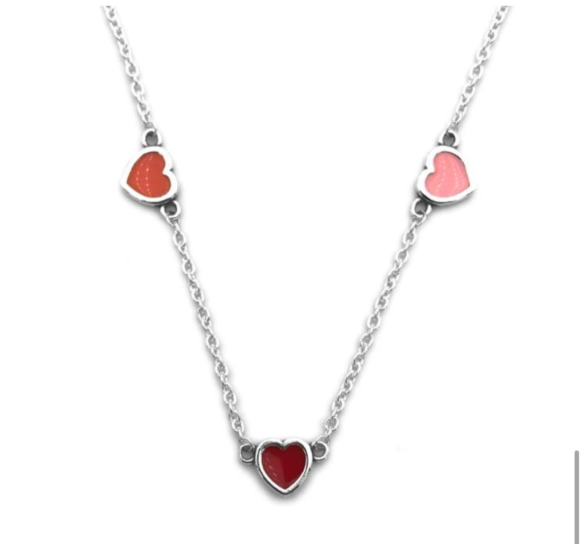 CA283 Collar Corazones de Colores