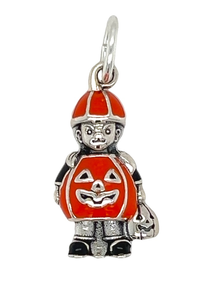 D2196 Boy Pendant Pumpkin Suit