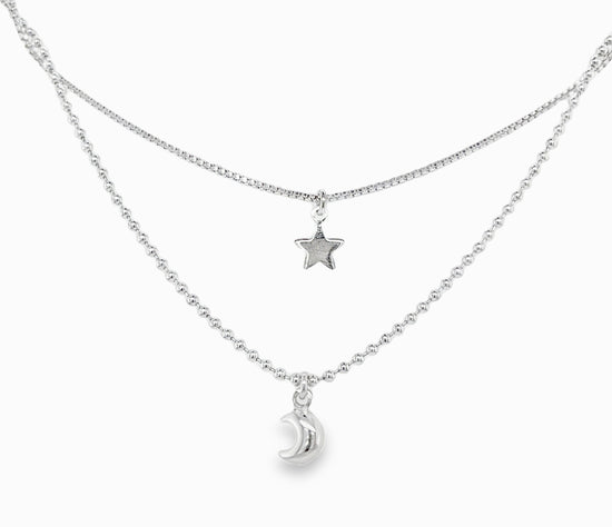 CA502 Collar apilable de estrella y luna de 16 pulgadas