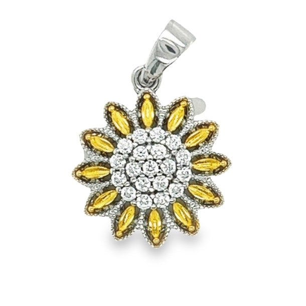 D450 Sunflower CZ Pendant