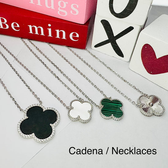 CA552 Big Flower Clover Necklace