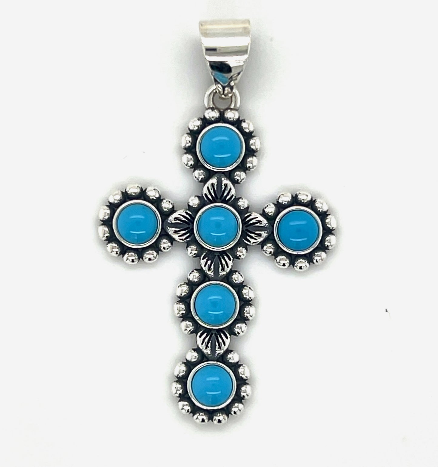 D2360 Cross Turquoise Pendant