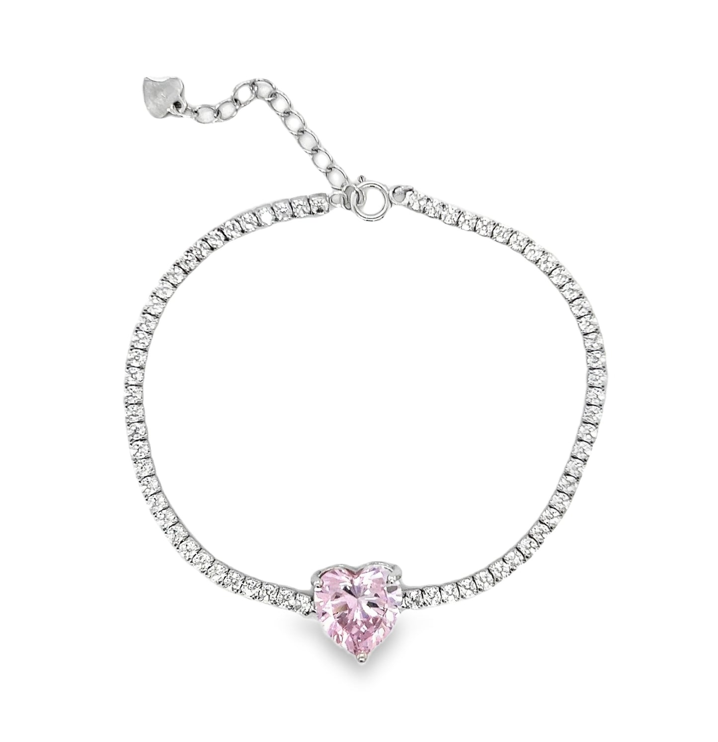 Pulsera de corazón rosa M534