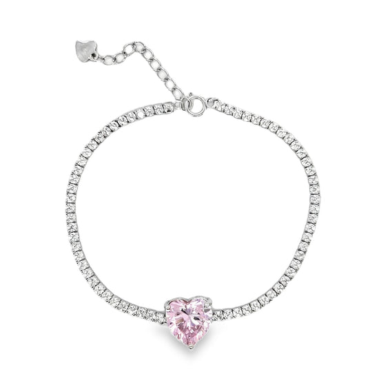 M534 Pink Heart Bracelet