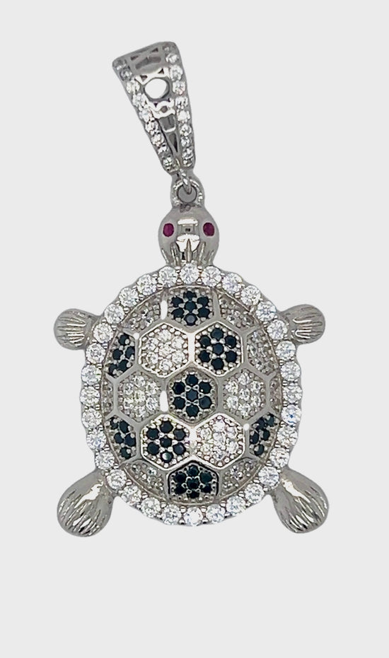 Colgante pavé de circonita cúbica D193 BigTurtle