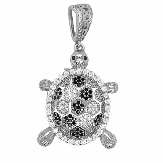 D193  BigTurtle CZ Pave Pendant