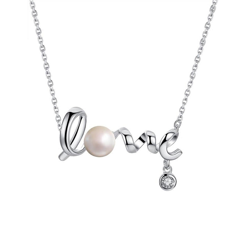 CA550 Freshwater Pearl Love Necklace