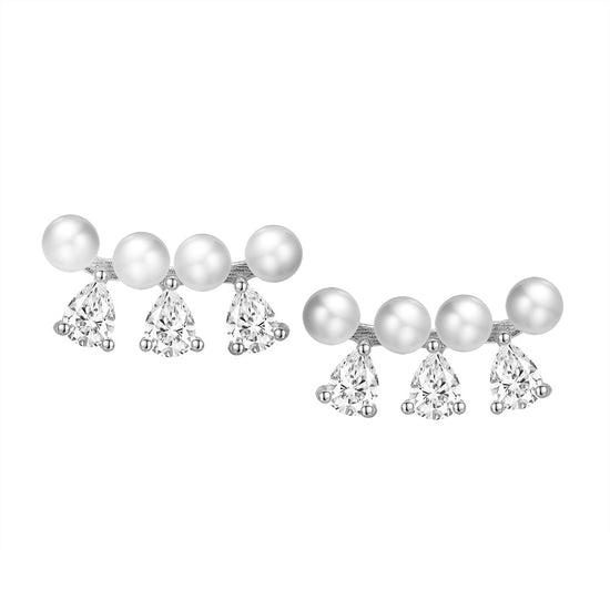 P569 Freshwater Pearl Post Earrings