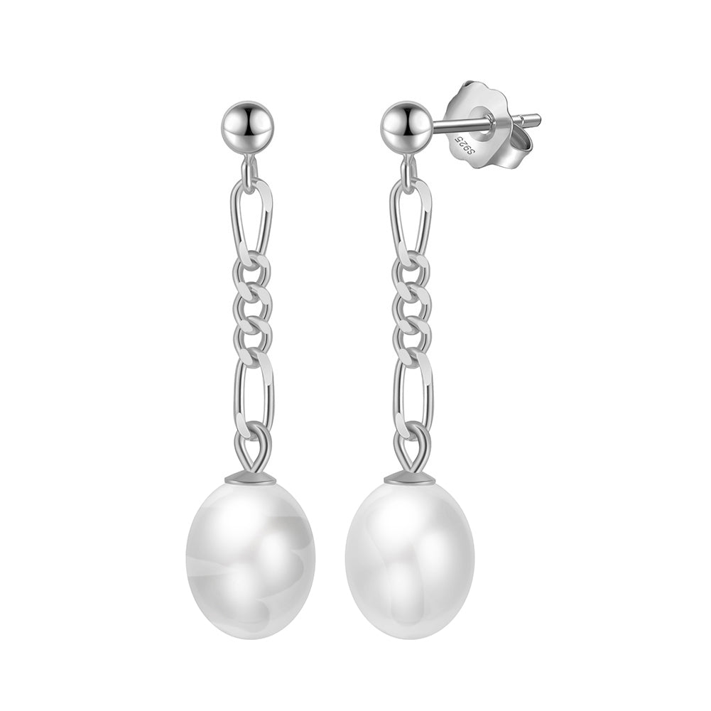 P575 Freshwater Figaro Pearl Earrings