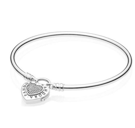 M514 Heart Padlock Charm Bracelet