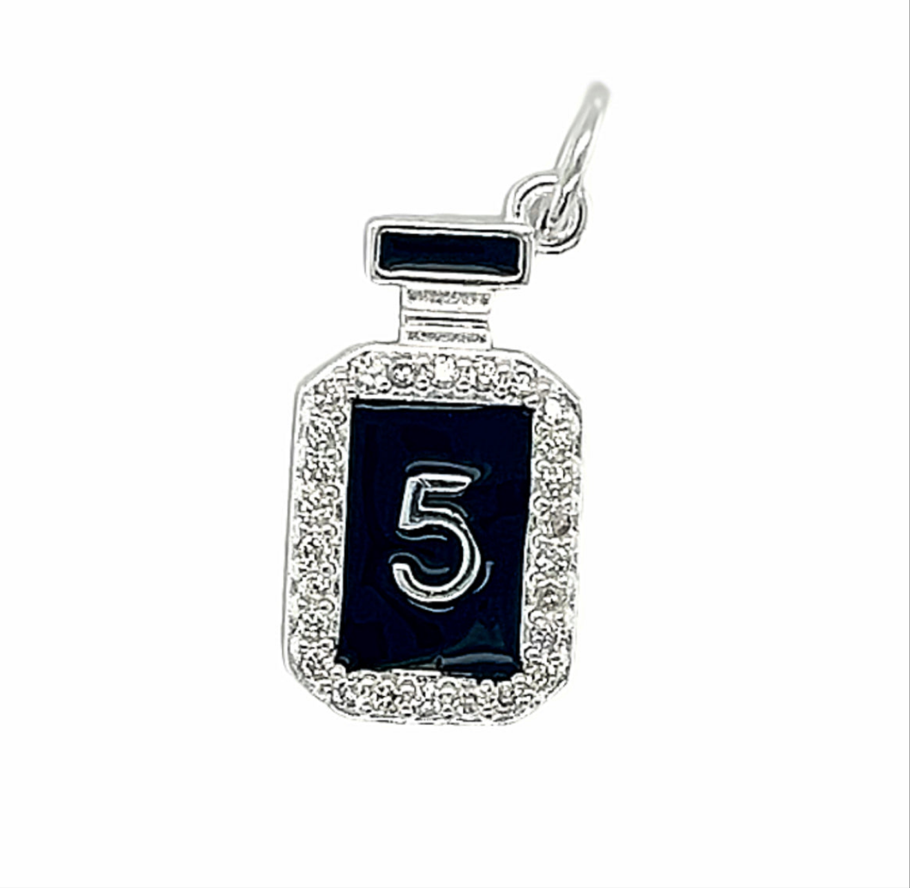 D1687 Black Perfume Bottle Pendant