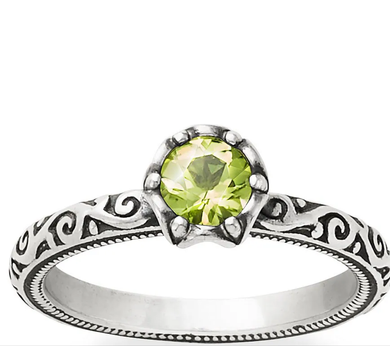 Anillo de piedra verde R1105