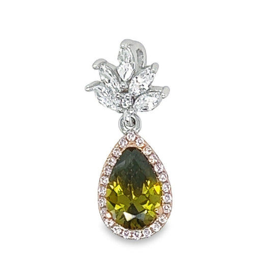 D1613 Drop Stone with CZ Pendant