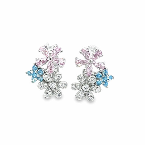 P479 multicolor flowers Earrings