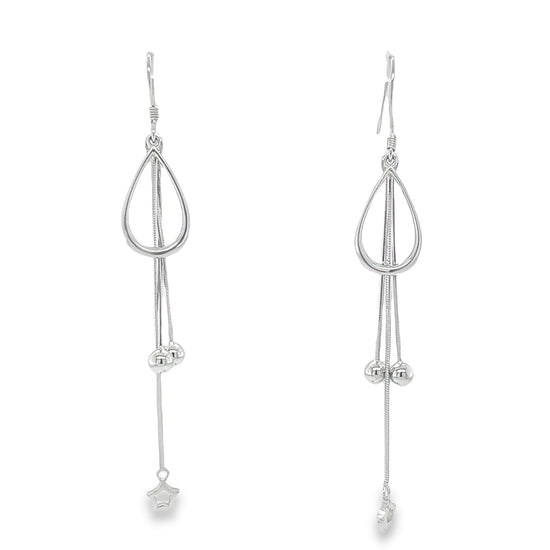 P459 Star Long Earrings