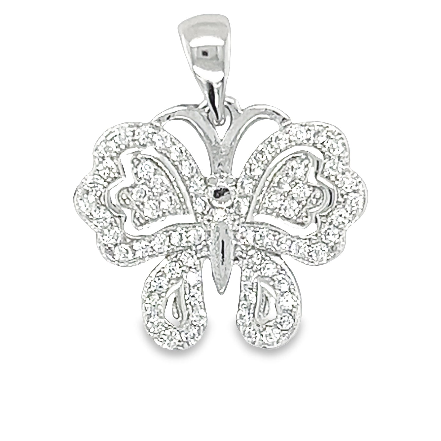 D1627 Butterfly With CZ Pendant