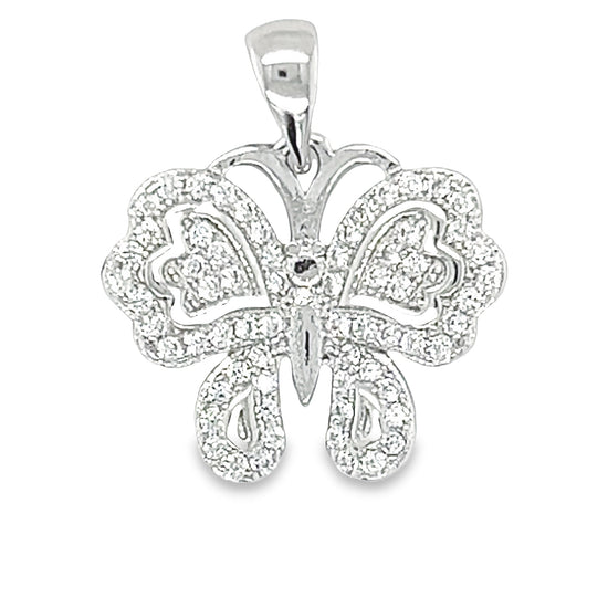 D1627 Butterfly With CZ Pendant